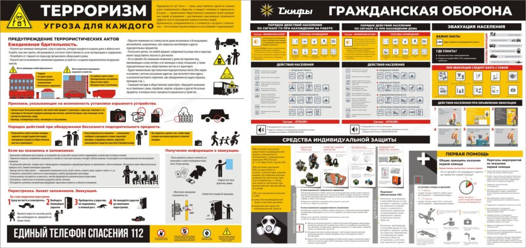 стенд по противодействию терроризму и гражданской обороне