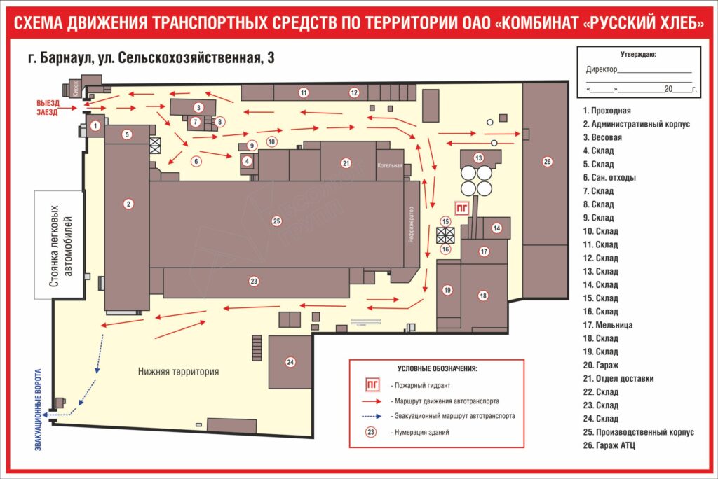 Схема-движения-транспртных-средств-по-территориикомбината-русский-хлеб.