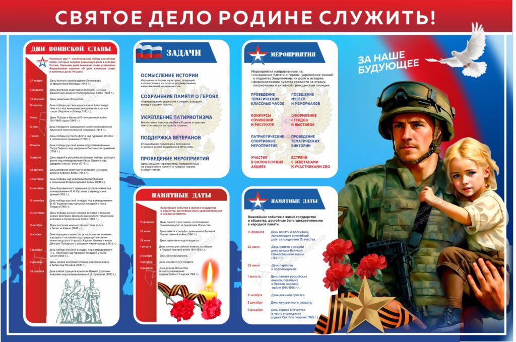 Стенд-патриотический-Святое-дело-Родине-служить.